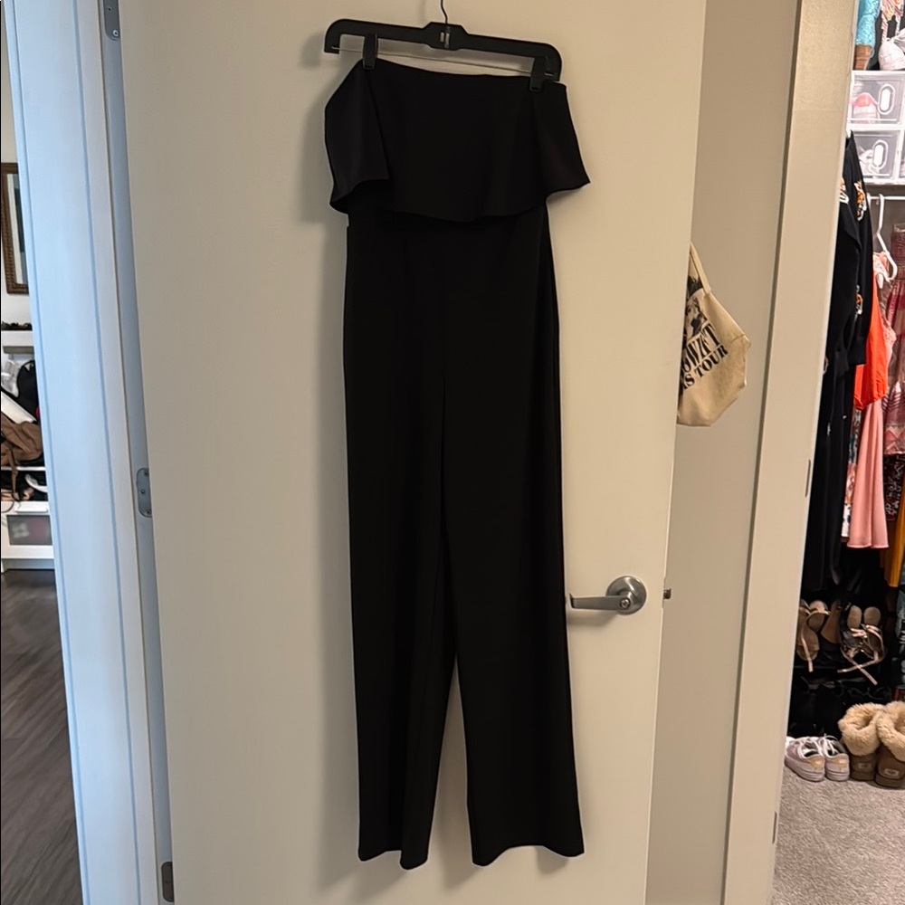 Chic Black Strapless Jumpsuit